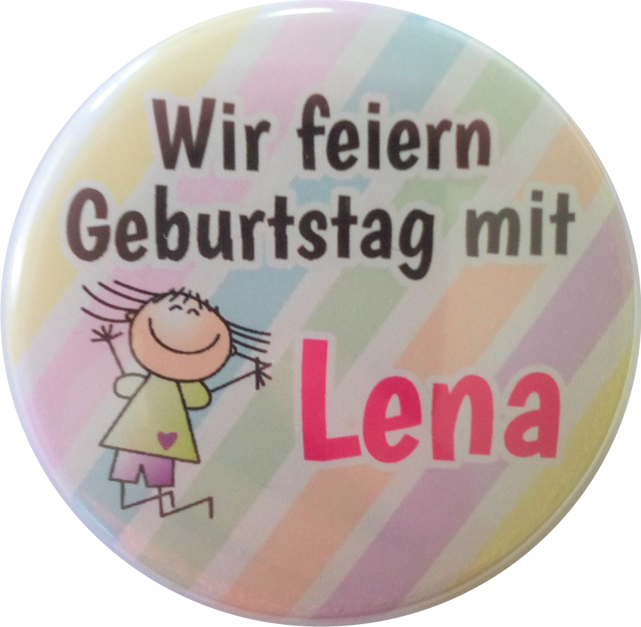 Button Geburtstag mit Namen wir feiern Geburtstag Maedchen 1